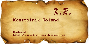 Kosztolnik Roland névjegykártya